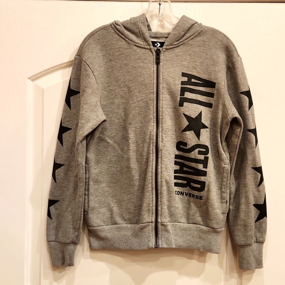 Converse Zip Up Hoodie size L 12-13Y